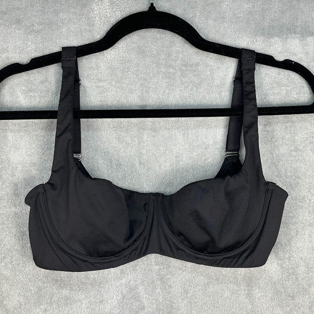 Shecurve Bra Womens 34D Black Underwire Support Balconette Seamless Lifting